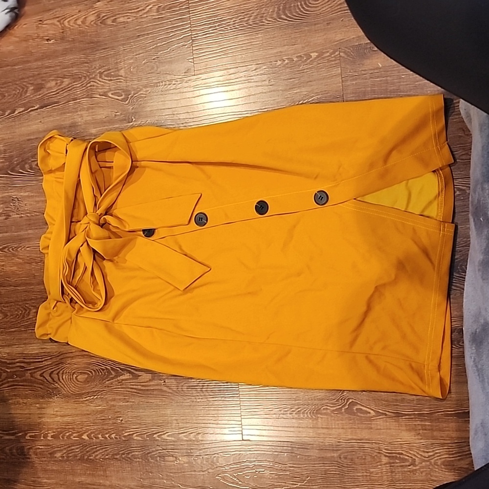 Yellow long skirt